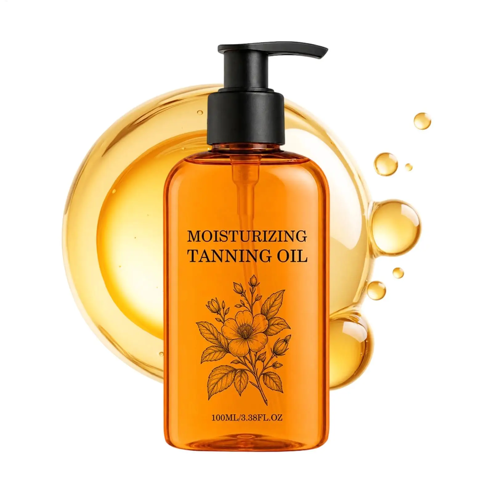 Tanning Oil Outdoor 100ml Moisturizing Body Bronzing Tanner Solution Dark Tan Accelerator for Women Men Beach Vacation Poolside