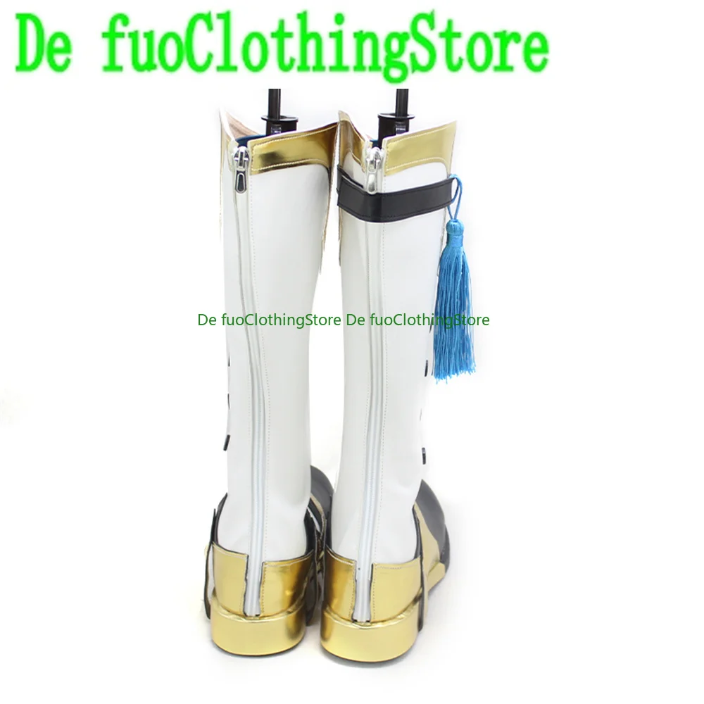 DefuoClothing Genshin Impact Xingqiu Xing Qiu Cosplay Shoes Boots Game Anime Game Role-playing Halloween Party Props Shoes Boots
