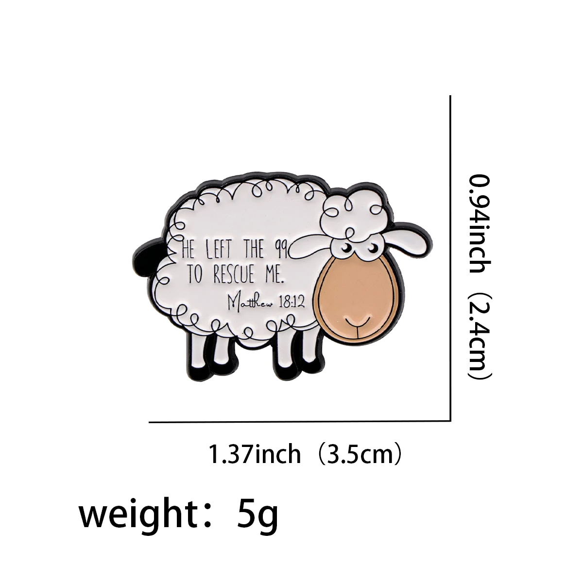 Sheep Enamel Pin 18:12 Inspired Brooch Pines Lapel Pins Badge on Backpack Clothing Accessories Cartoon Jewelry Birthday Gifts