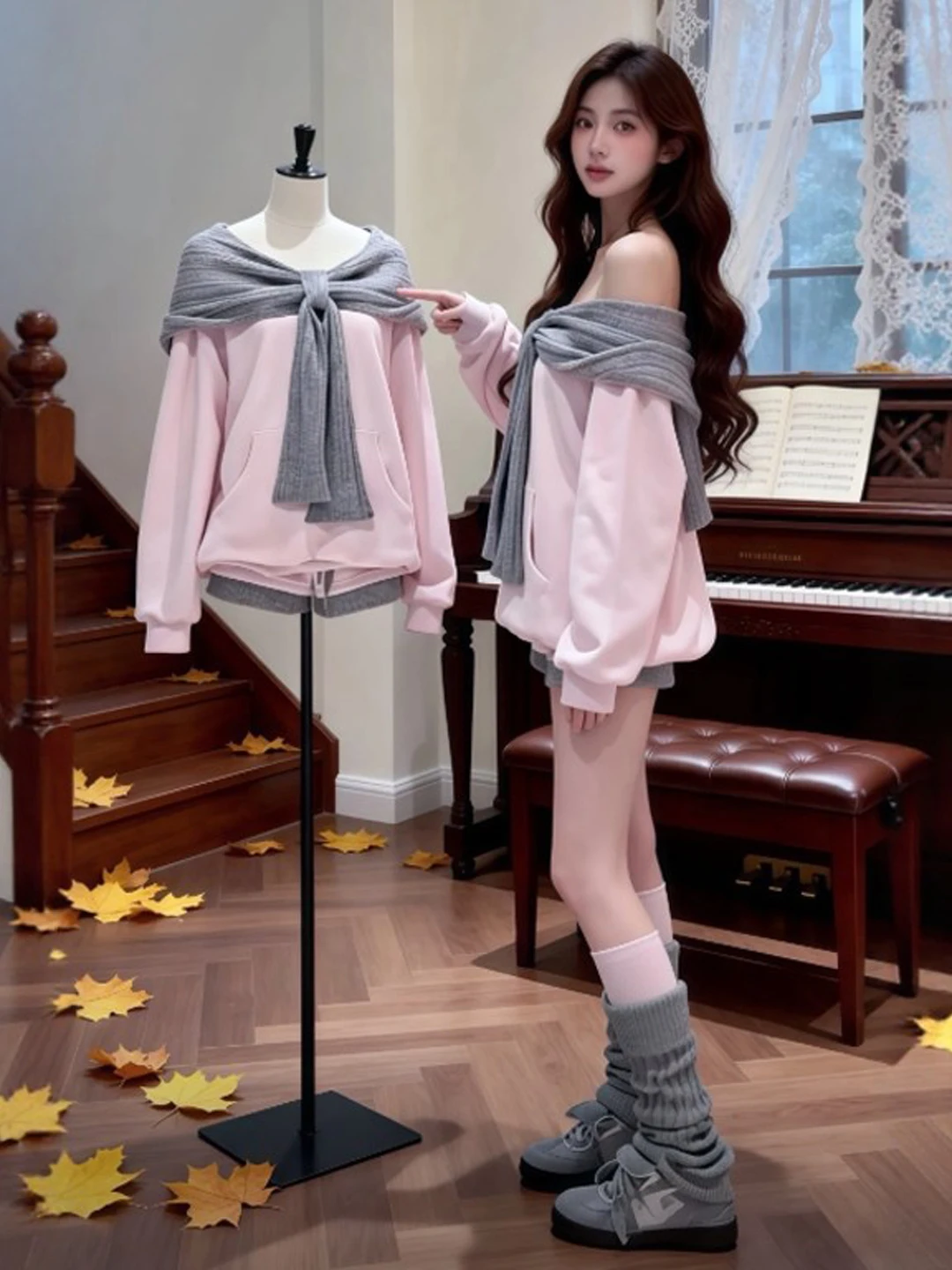 

Комплект из топа на одно плечо и шорт Sweet Sle One Shoulder, весенняя коллекция Agel, удобная корейская мода для женщин