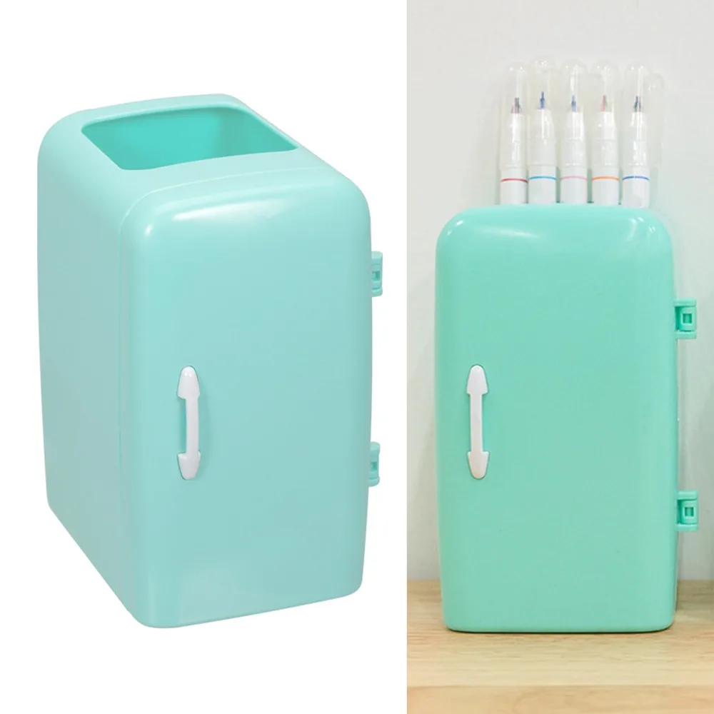 Office Supplies Small Size Desk Organizer Green Color White Color Pen Holder Large Capacity Sealed Drawer Pencil Holder School