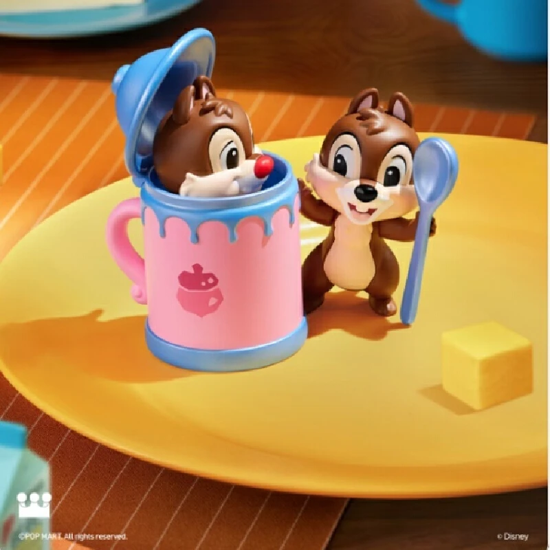 Nuovo autentico POPMART Disney Kiki e Titi Brothers Series Scatola cieca originale Giocattoli Desktop Scatola misteriosa Ornamenti Regalo di compleanno per bambini