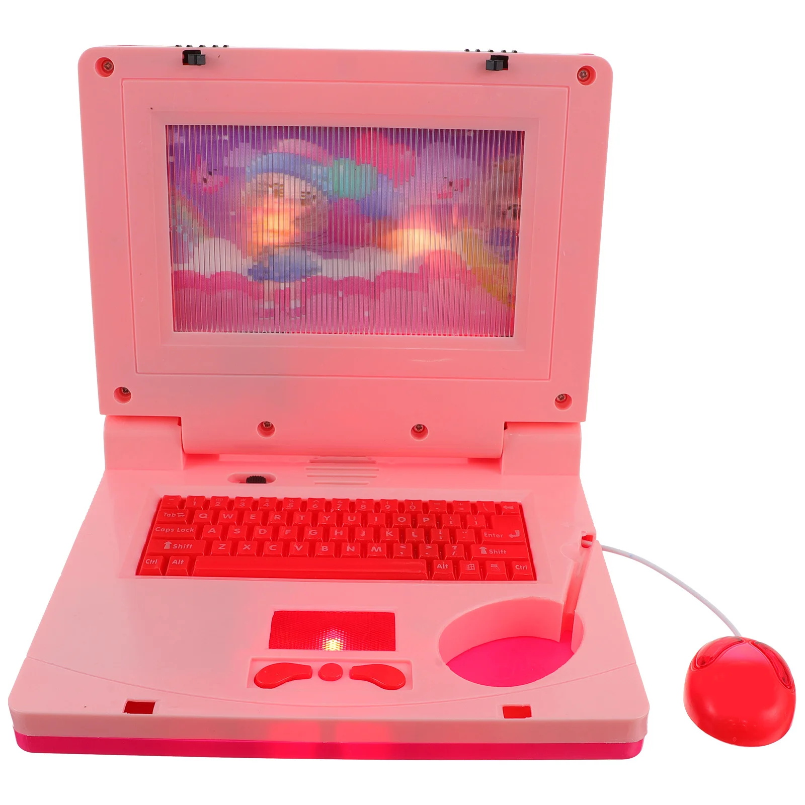Kids Laptop Machine Blue Early Education Notebook Toy Cartoon Mouse Light Sound Educational Plaything