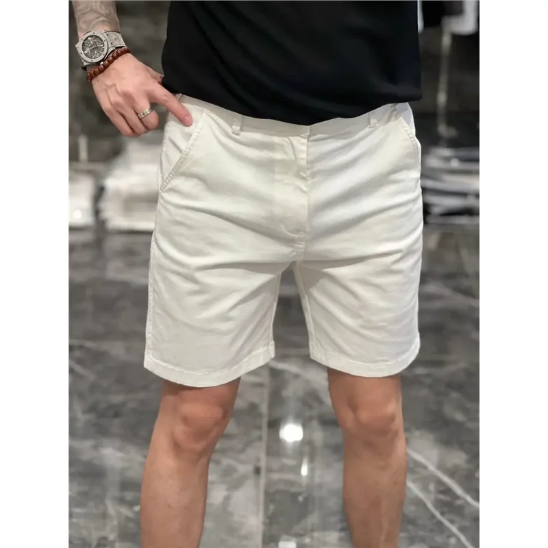 

Летний мужской спортивный костюм: повседневные шорты и брюки средней посадки, однотонные, легкие, роскошные, модные, городские, стильные