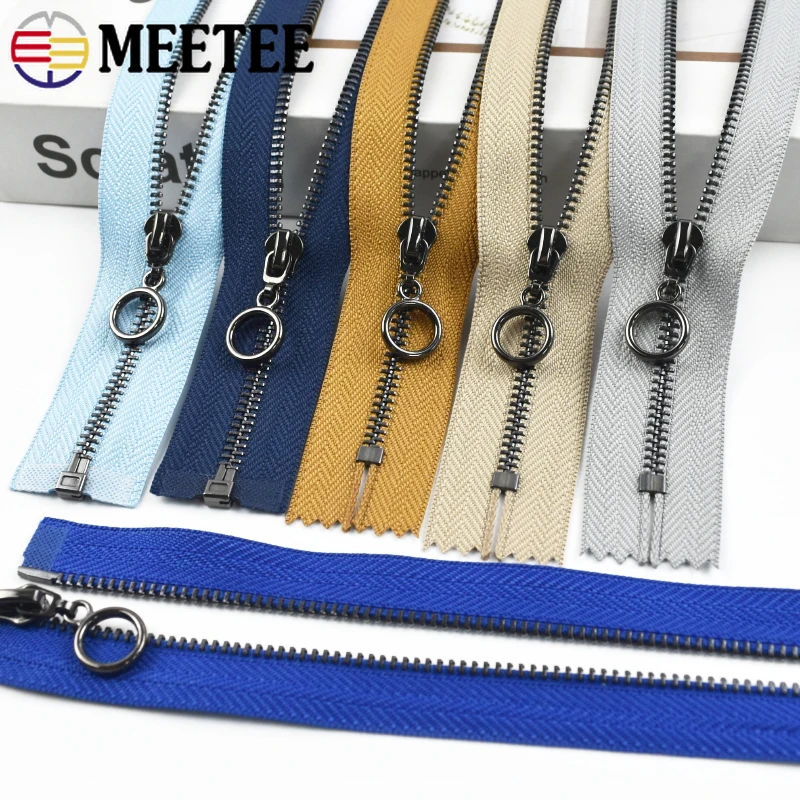 2/3/5Pcs 3# Metal Zipper 15-70cm Close/Open End Auto Lock Zippers Decorative Zip Closures for Bags Wallet DIY Sewing Accessories
