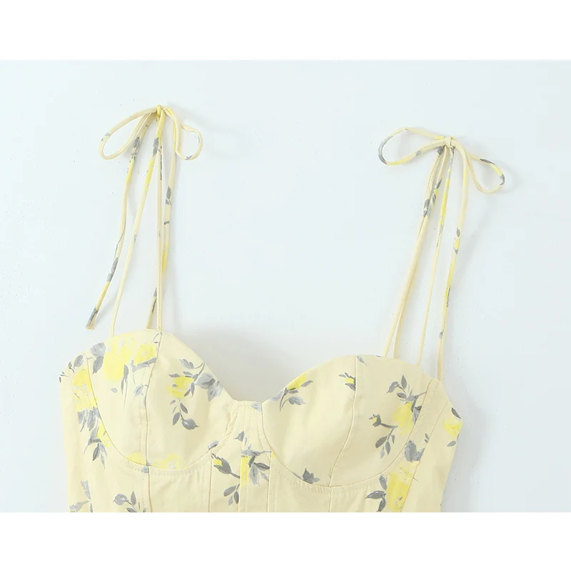 Chic Elegant Floral Printed Cami Tops