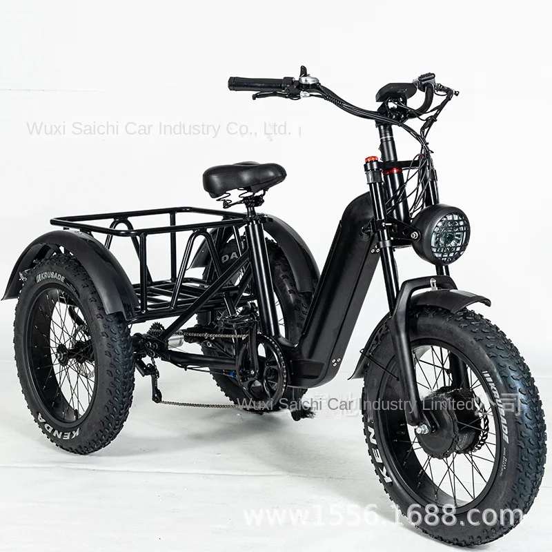 Hot Sale 20-Inch Adult Pedal Tricycle 250W Brushless Motor Rear Hub Disc Brake System Elderly Use Electric Cargo Bike Steel