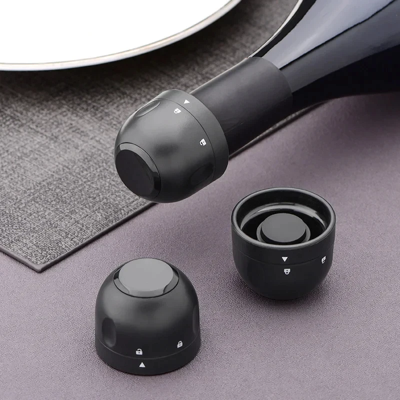 1-5pcs Vacuum Sealed Wine Bottle Plug Champagne Stopper Leak-Proof And Fresh Bottle Cap Wine Corks Bar Accessories Supplies view 4