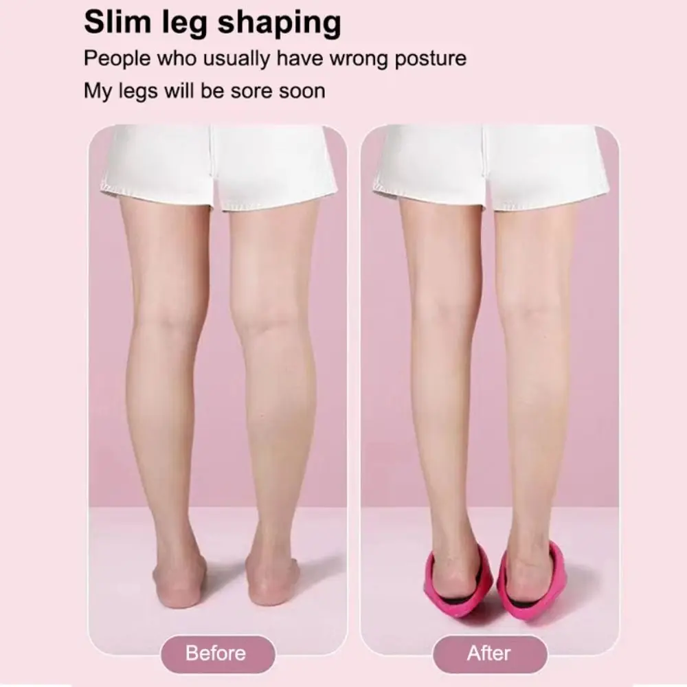 1 Pair Women's Body-shaping Slippers Ankle Rocking Calf Stretching Sandals EVA Material Thick Sole Rocking Slipper Home Use