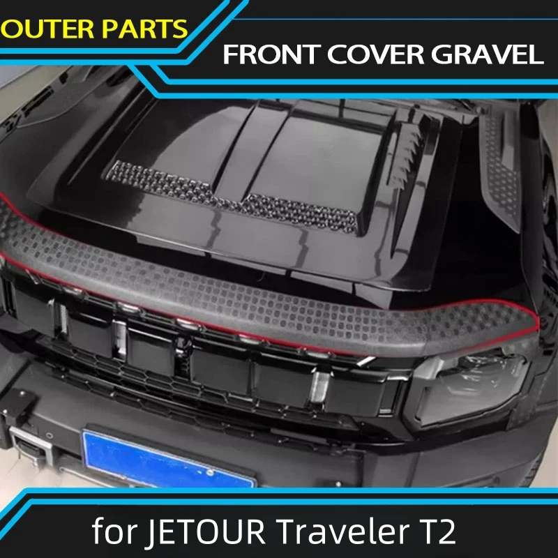 fit for JETOUR Traveler T2 front hood sand and gravel block decoration front face decoration