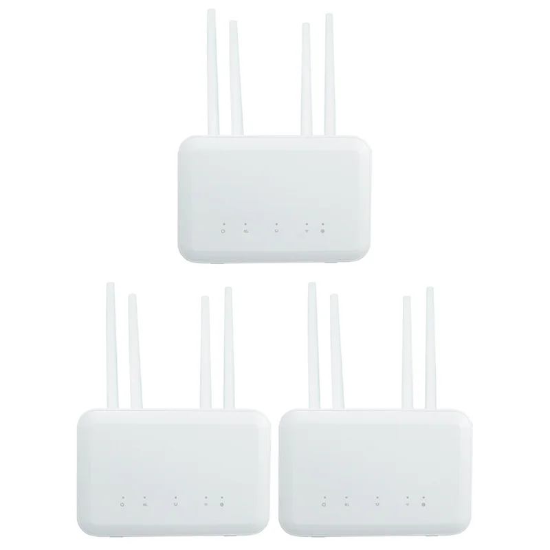 

ABJF-3X B625PRO-EU 4G Wi-Fi-маршрутизатор 300 Мбит/с со слотом для SIM-карты + 12 антенн 4G-маршрутизатор Поддержка аккумулятора B28 Band Вилка стандарта США