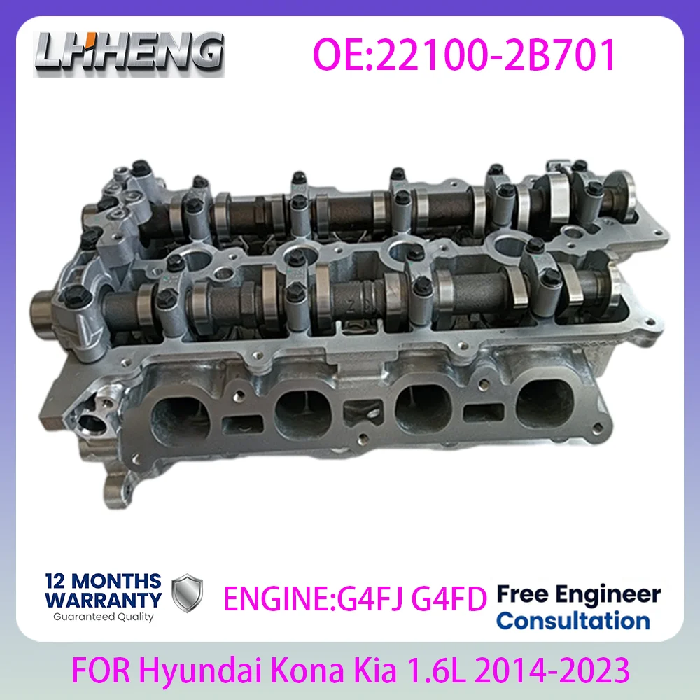 Engine cylinder head assembly For Hyundai Kona Kia Soul Seltos OS SK3 SP2 1.6L Turbo GDI GAS 2014-2023 22100-2B701 G4FJ G4FD