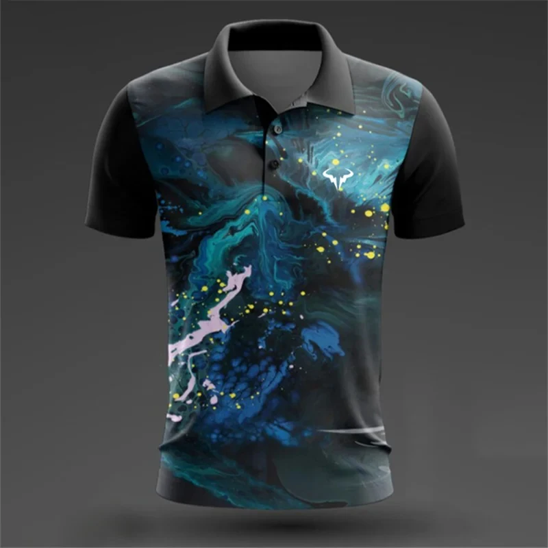 Nowe męskie Polo tenis stołowy ubrania koszula męska T-shirt z nadrukiem logo Badminton moda damska garnitury z klapami luźne bluzy