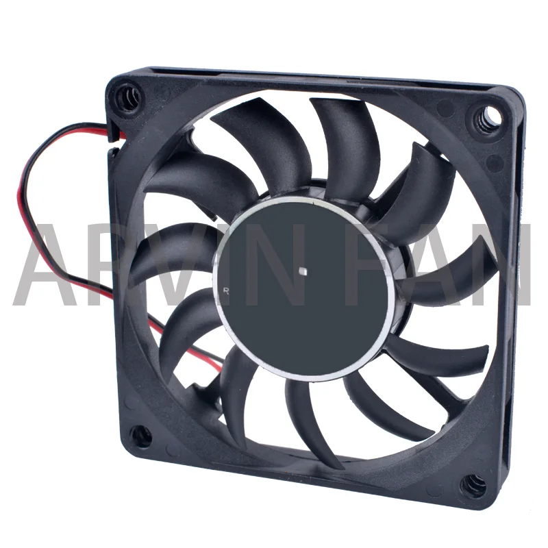 7010M12B ND1 7cm 7010 70mm Fan 70x70x10mm 12V 0.25A 2.54pin 2pin Ball Bearing Slim Cooling Fan