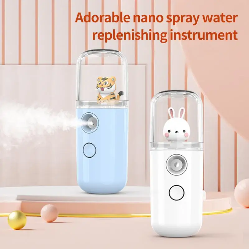 30ml Nano Mist Sprayer Facial Sprayer USB Chargeable Facial Steamer Portable Humidifier Women Beauty Moisturizing Skin Care Tool