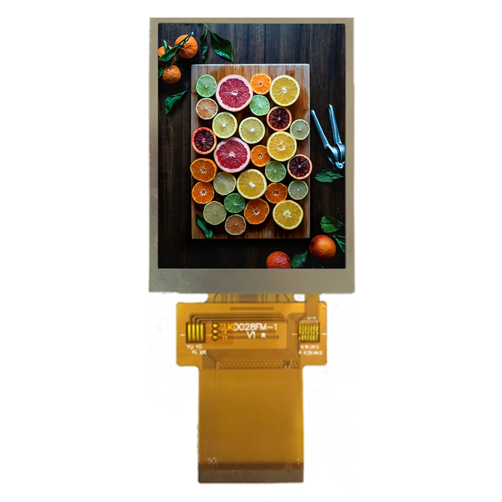 Tela lcd protrait 240x320 de 2.8 polegadas, interface mcu/spi/spi + rgb, todos os ângulos de visão, display ips, brilho 650nits, controlador st7789