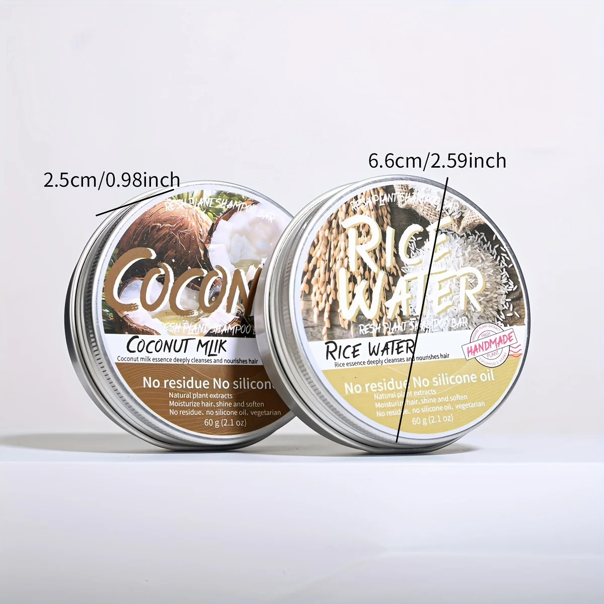 LH+60g 天然オーガニック米ぬか石鹸水シャンプーバー 手作り固形ヘアクレンジング ハチミツグリセリンベース スキンケア用