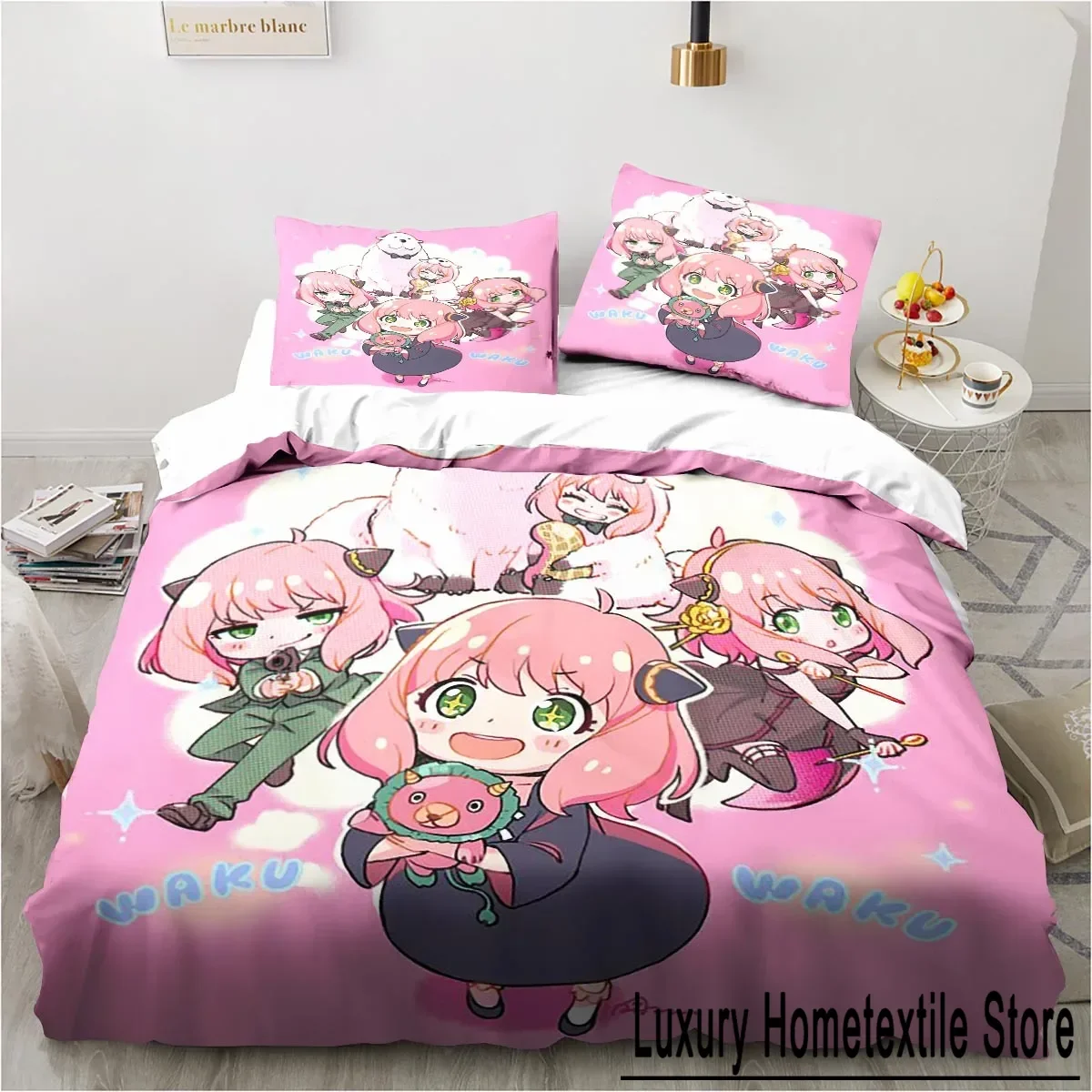 SPY×FAMILY Anime Comforter Bedding Sets 3Pcs Cartoon Duvet Cover Pillowcase Full Size Queen King Quilt Cover Single Double Bed