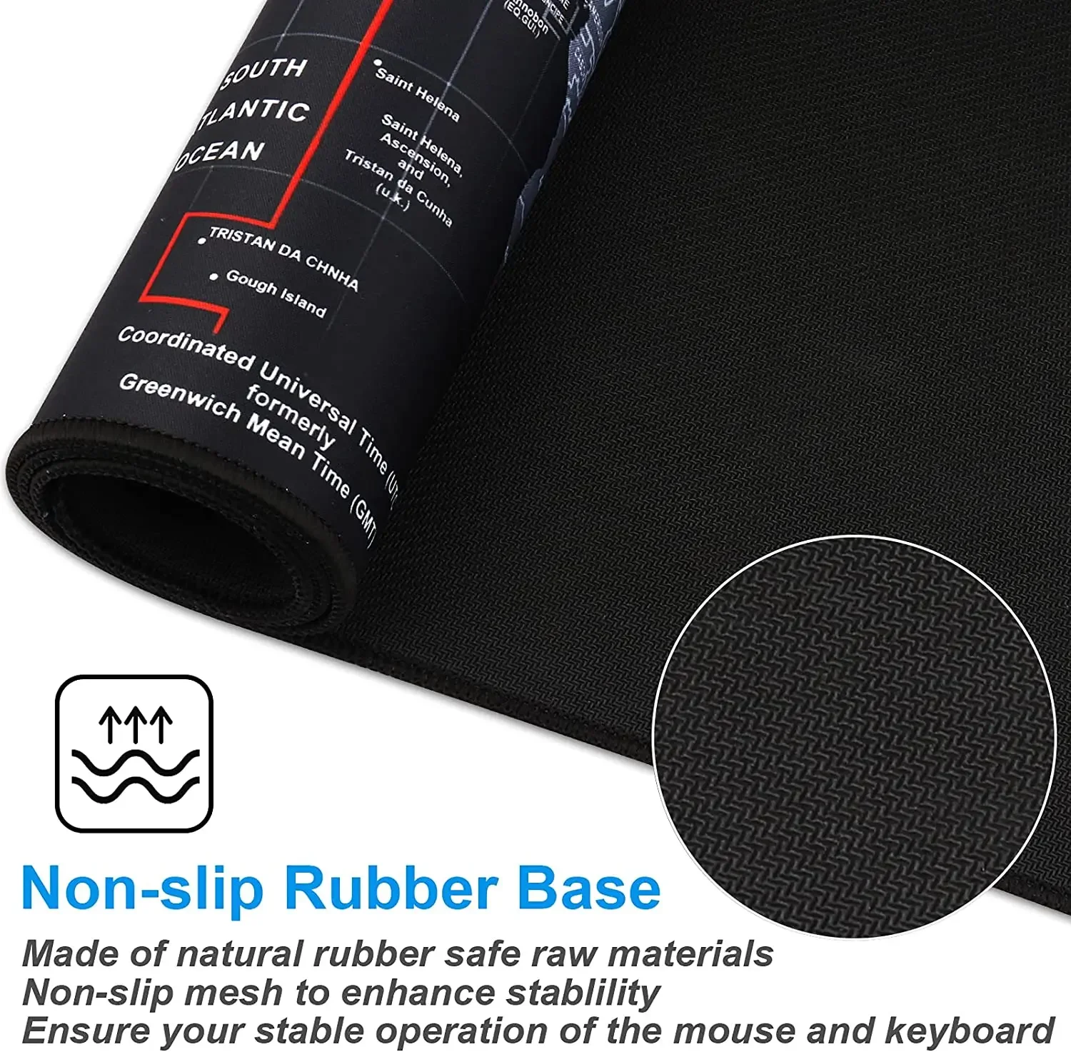 XXL Professional Large Mouse Pad Computer Game Mouse Mat 35.4x15.7x0.12IN Map