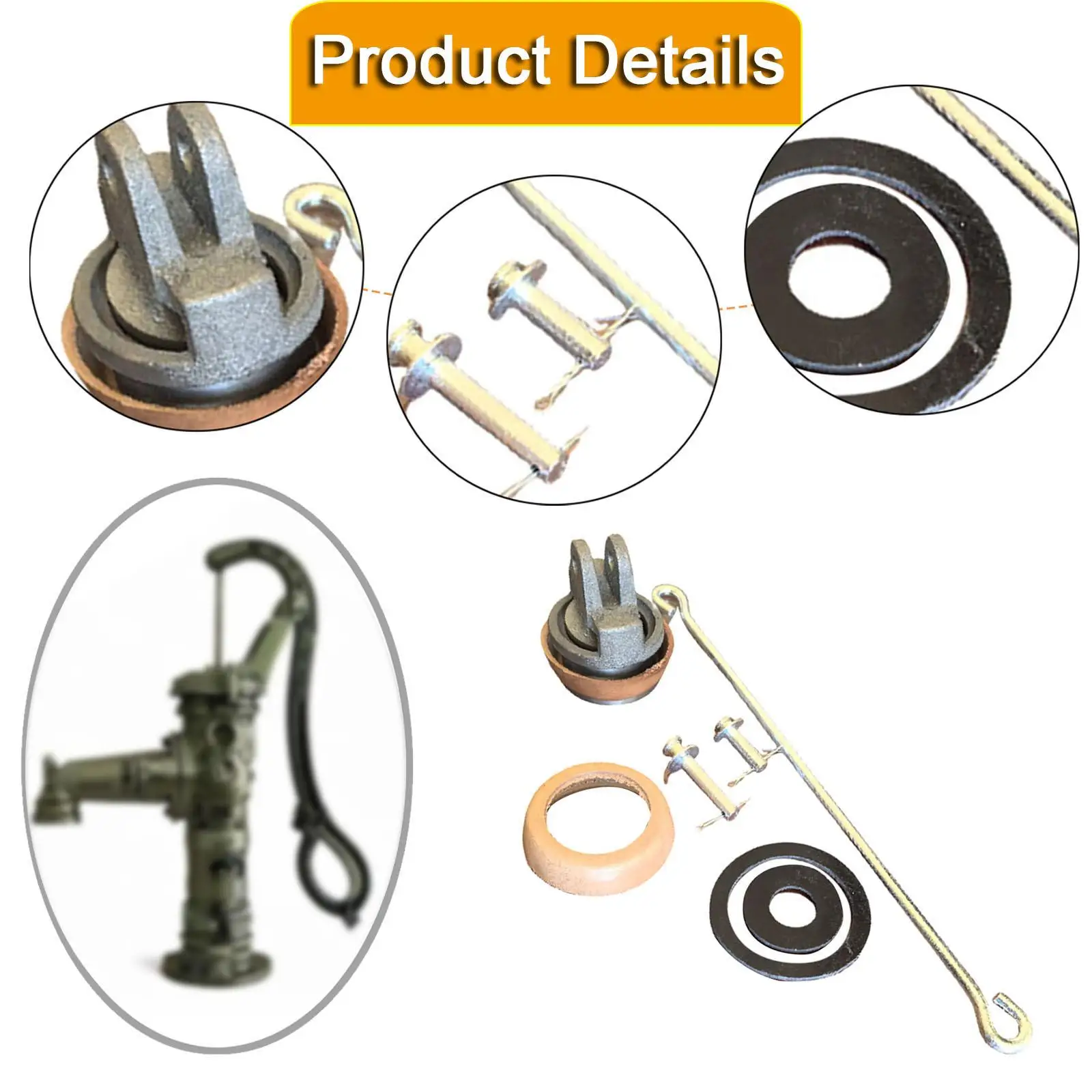 Replacement Piston Kit for Type 75 Hand Pump, Pins And Washers, Replacement And