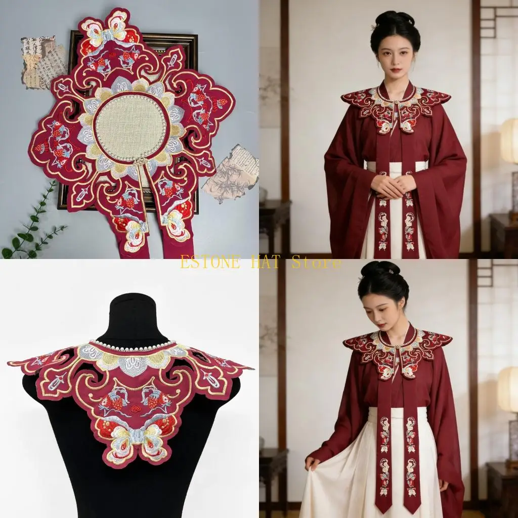 49mf-大人と子供の衣装のためのファッショナブルな刺繍ショルダー-ショール