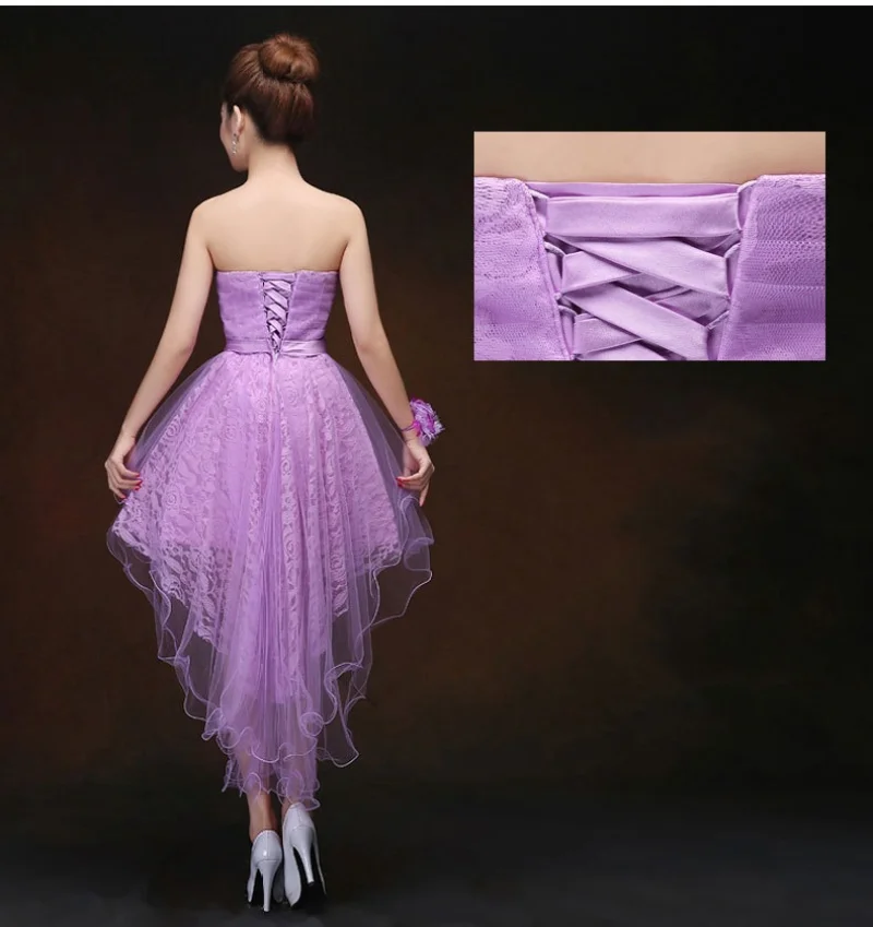 Reject Return M78 Purple Lilac Prom Dresses Graduation Robe Princess Girls Net Mesh Tulle Wedding Party Dress