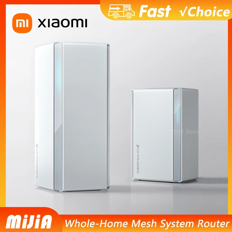

New Xiaomi mijia Whole House Dual WIFI6 Qualcomm CPU Bluetooth MESH 160MHZ NFC WPA3 Vpn Use Mesh Repeater External Signal Router