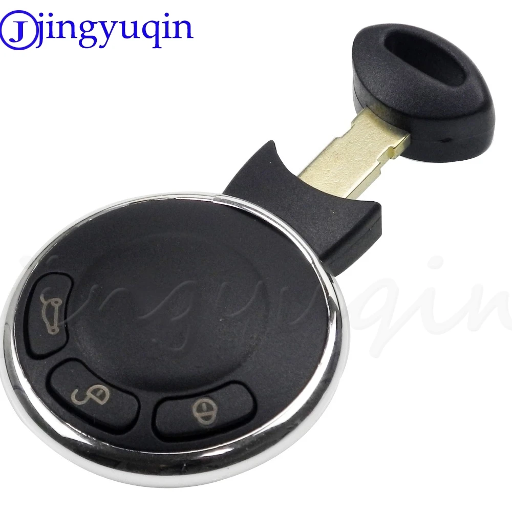 

jingyuqin 3 Buttons Remote Smart Card Car Key Shell Cover Case FOB for BMW Mini Cooper Auto Smart Key With Blade New Arrival