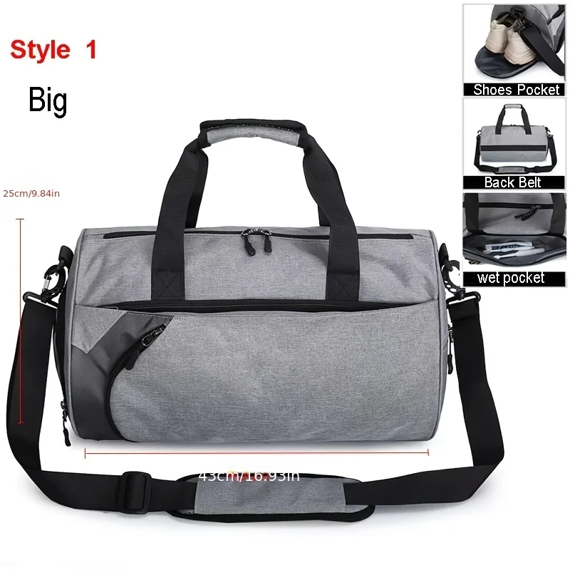 

Large Space Travelling Handbag Multifunctional Outdoor Sports Fitness Gym Bag for Basketball Football Simple Shoulder Bag