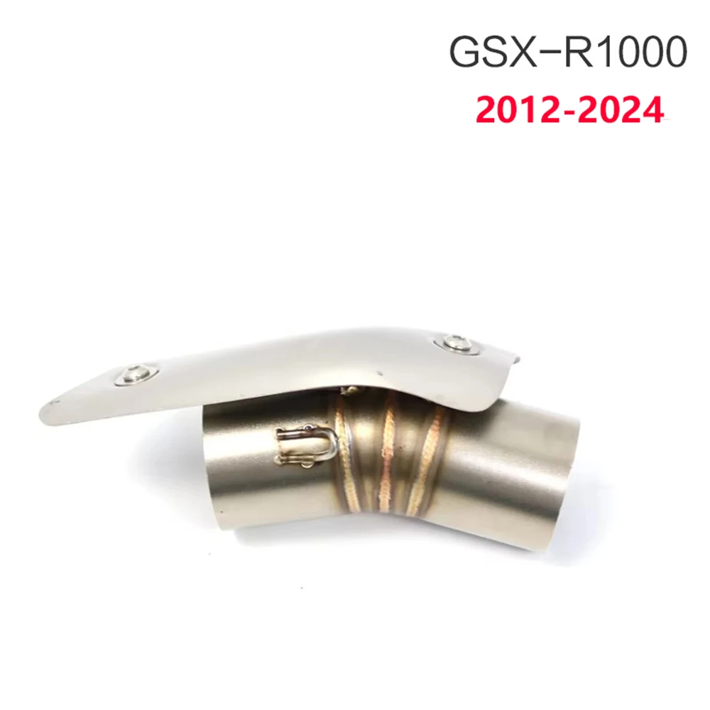 System für Suzuki GSX-R 1000 2012 2013 2014 2015-2024 Motorrad-Auspuff-Schalldämpfer Mittelrohr mit Hitzeschutz