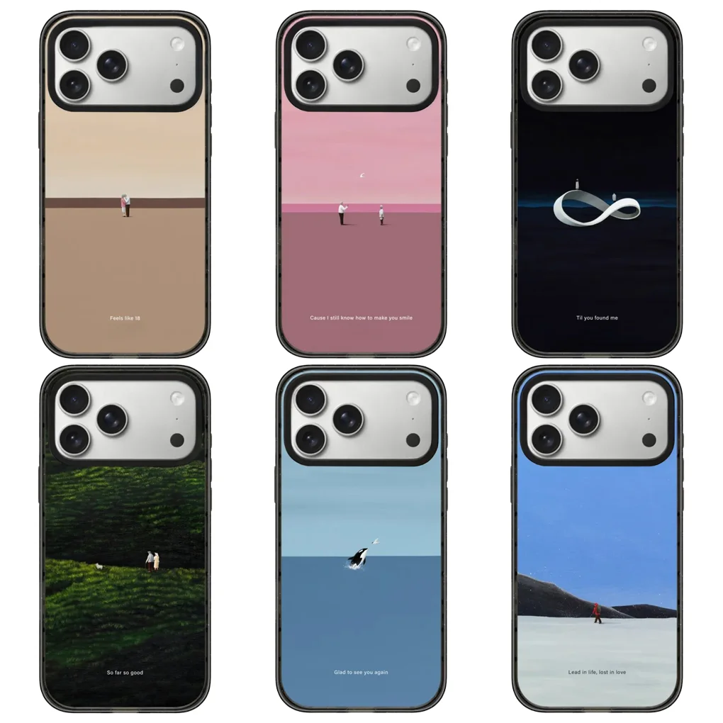 

Lost in Love Pattern Acrylic Magnetic Phone Case Cover for IPhone 12 13 14 15 16 17 Pro Max Case for IPhone 17 Air