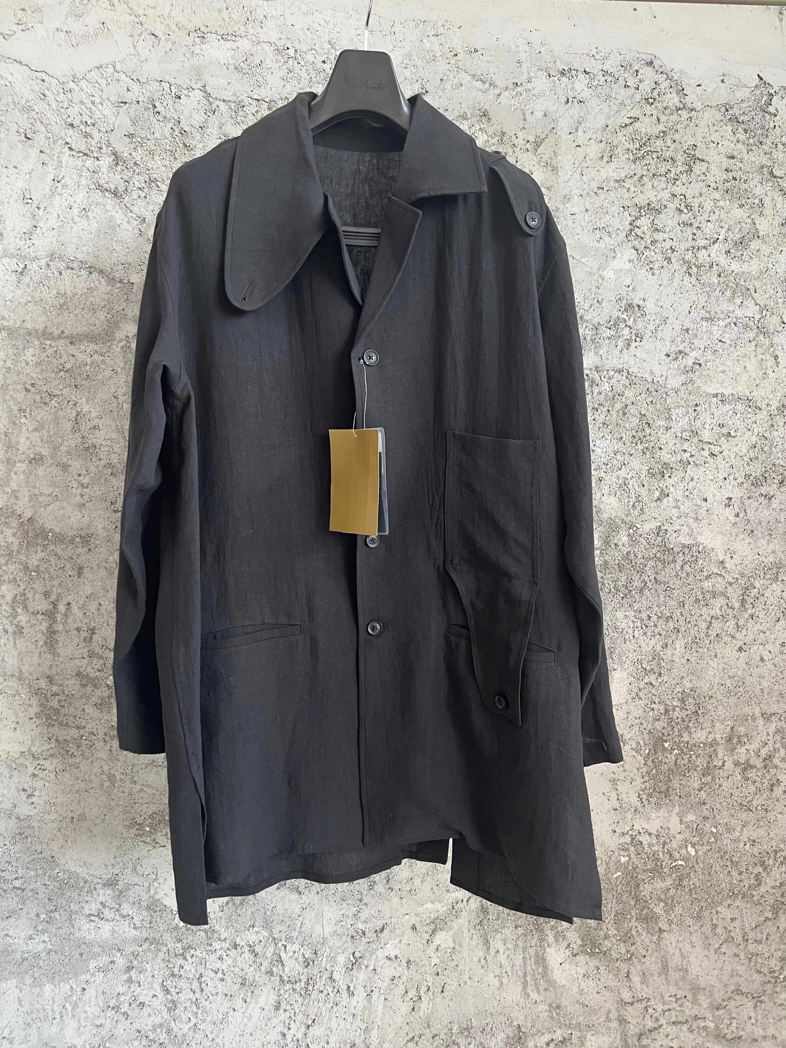 

TOP-YAMAMOTO charcoal linen suit Casual, nostalgic, retro, loose and comfortable men's jacket suit