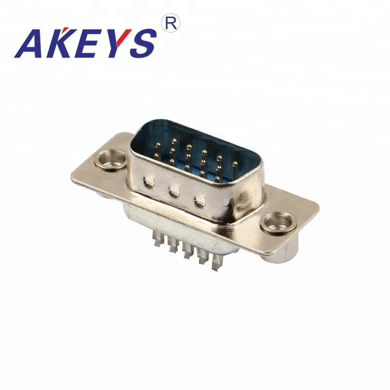 1 PC VGA DB15 Pin Blue Core Male Back-end Hole To USB AM VGA Audio And Video Interface
