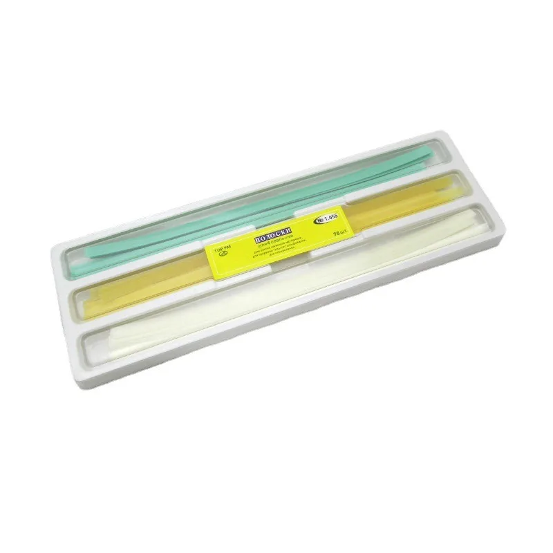 4x75pcs/box Dental Polyester Polishing Stick Strip with Single Side Polystrips 4Mm Width Dentist Teeth Polish Whitening Material