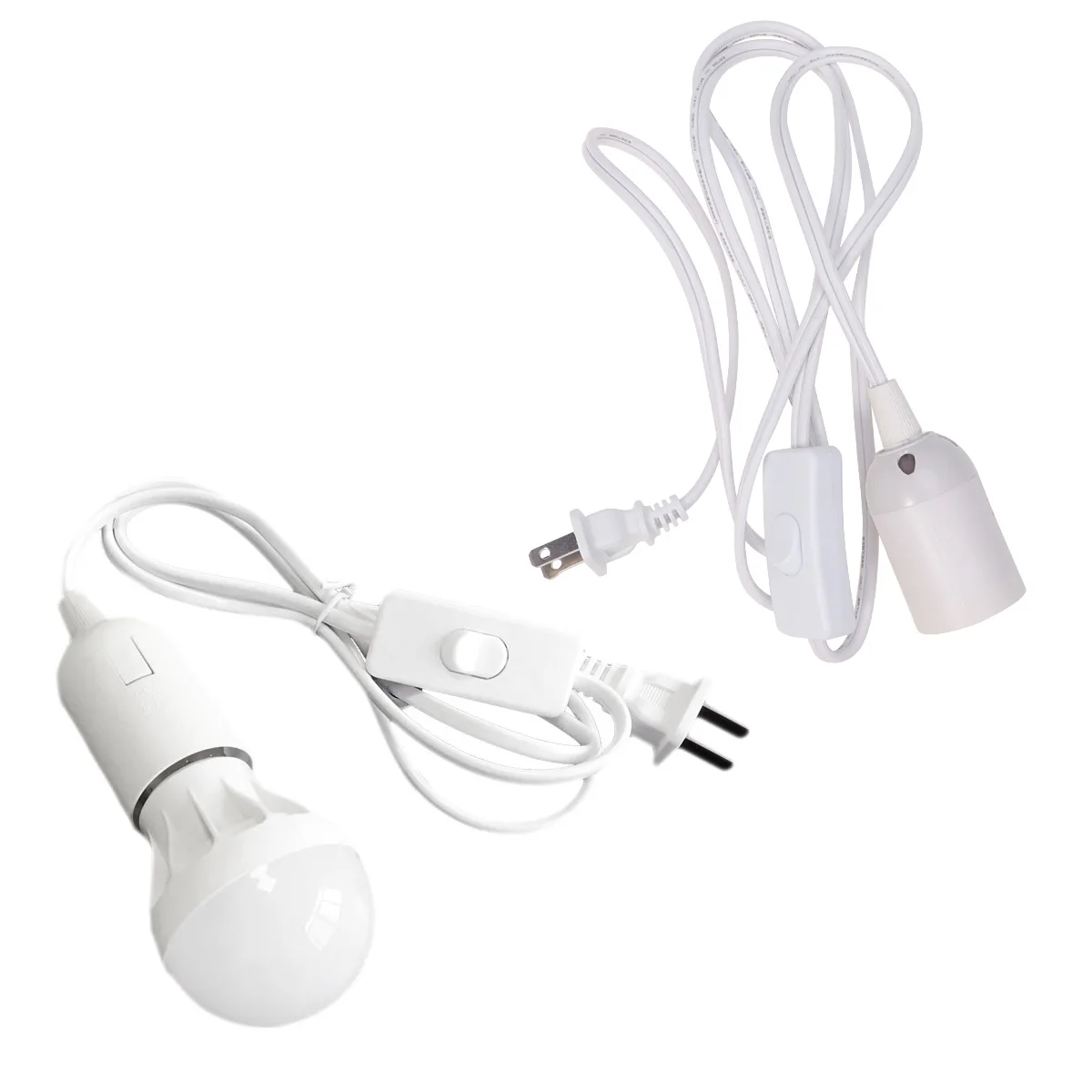 

1.8M E27 Socket Cord Light Socket Extension With On/Off Switch Compact Hanging Lamp Plug For Home Office Studio Lighting Fixture