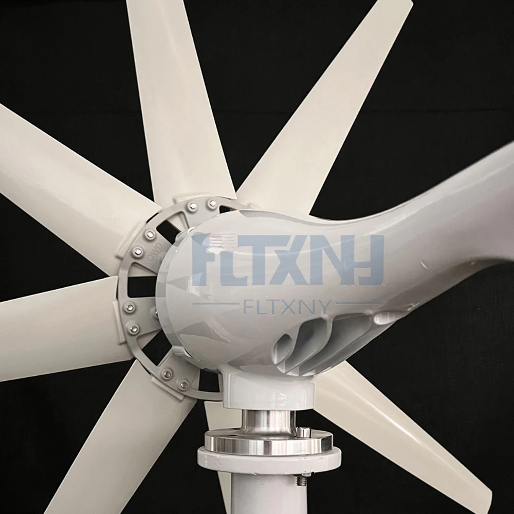 Home 2KW 3KW Small Wind Energy Turbine Generator 3000W 12V 24V 48V Horizontal Windmill 8 Blades With Free MPPT Controller