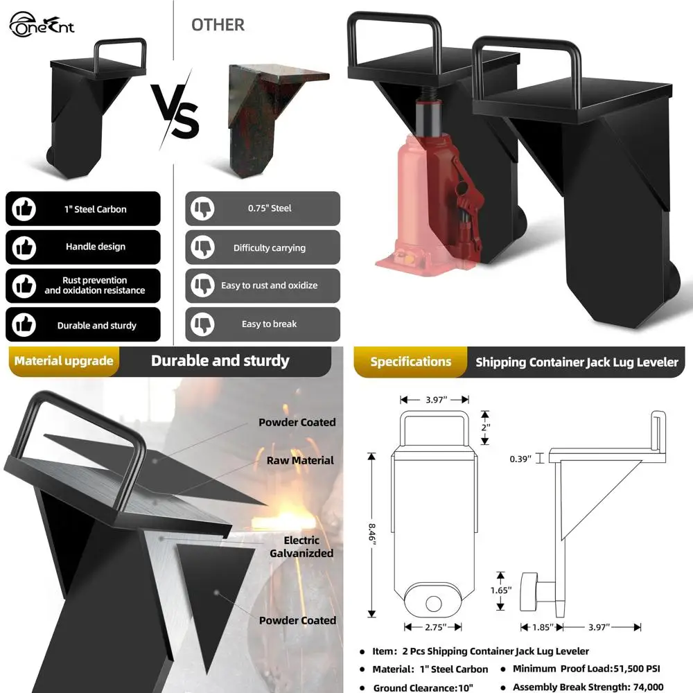 Shipping Container Jack Lug Leveler Attachment for Booster Lifter Accessories
