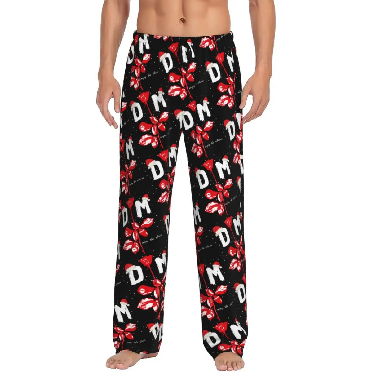 

Custom Print Men's Depeches Cool Mode Pajama Pants DM Sleepwear Sleep Lounge Bottoms with Pockets