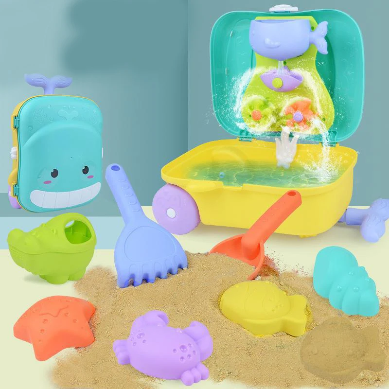 Sac à dos jouets de plage canard boîtier de chariot jeu de plage jeu d'eau de sable enfants bébé jeu de plage jouets enfants bac à sable ensemble