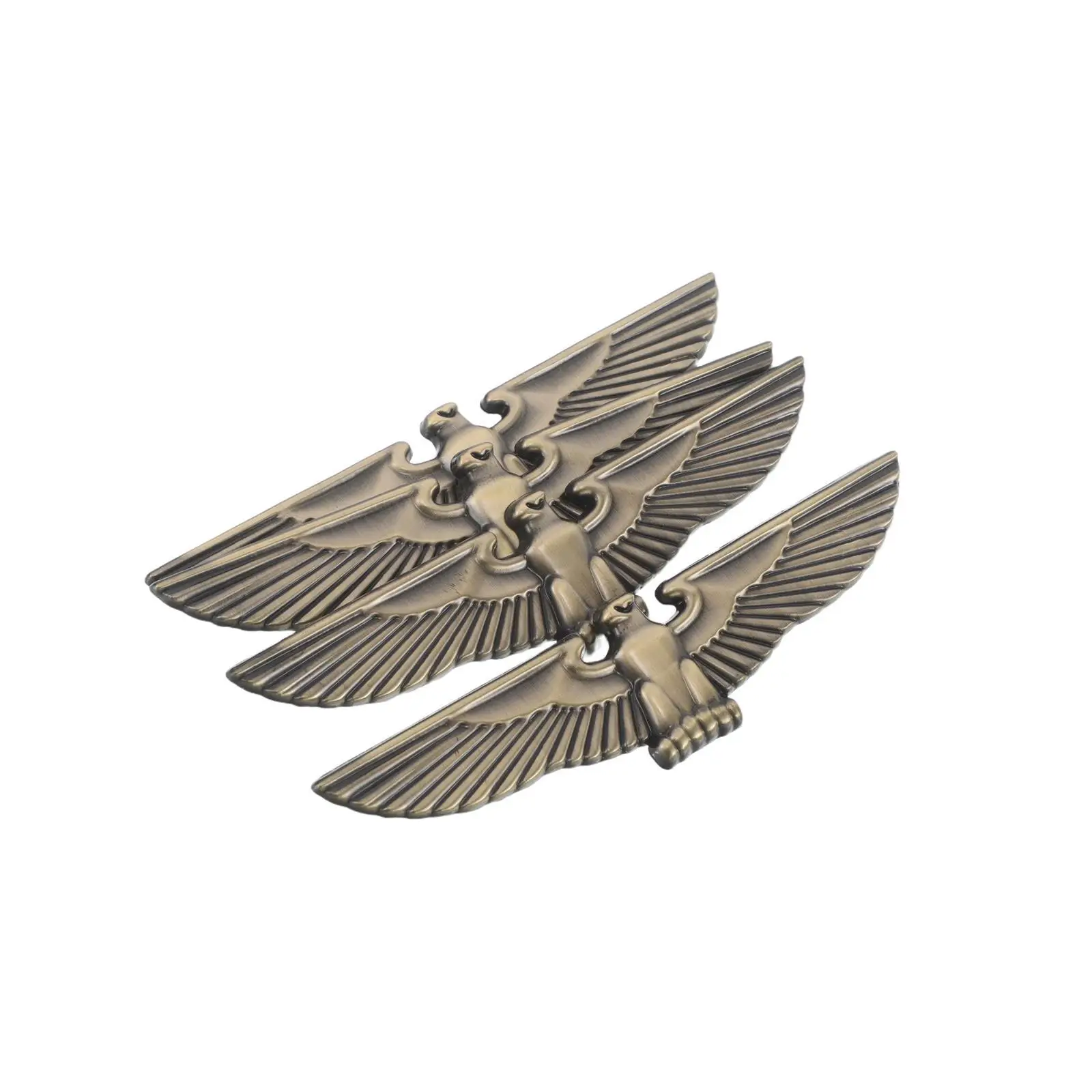

4pcs 3D Metal Car Stickers Eagle Wing Badge For Car Body Side Decal Exterior Decoration Motorcycle Bumper Light Brown