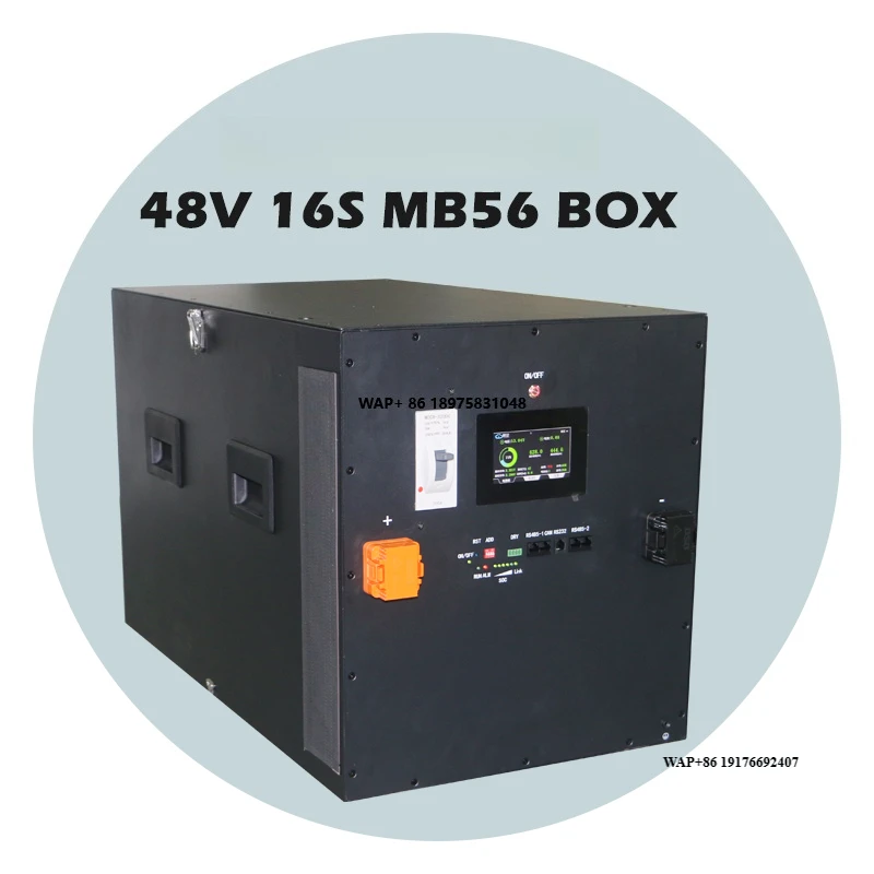 

51.2v Lifepo4 Battery Case 33KWh 16s MB56 628Ah Box Kit JK 300A V19 BMS for Solar Energy Storage Lithium Battery Box