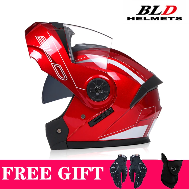 

Latest BLD-161 Genuine Motorcycle Helmet Moto Capacete Dirt Bike Helmet Full Face Modular Cascos Para Moto Flip Up Racing Casque