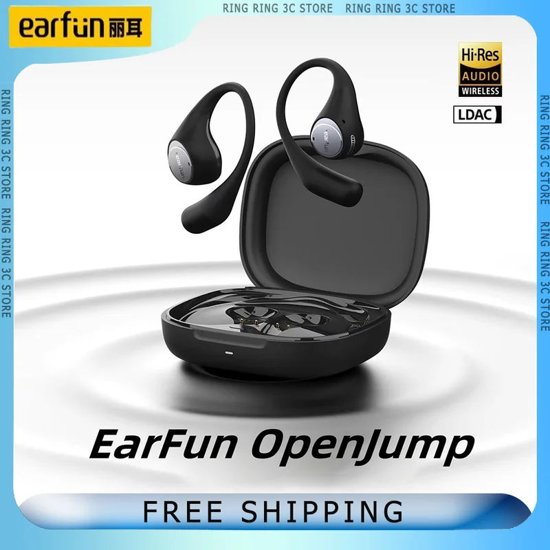 EarFun OpenJump Wireless Earphone 3D Panoramic Spatial Sound Lightweight IPX7 Waterproof Open Sports Headset With 4 Mics Custom