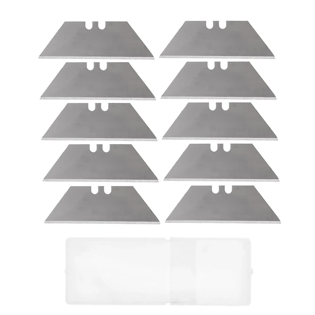 Cuchilla de corte trapezoidal plegable, cortador de alfombra de arte, cuchillo utilitario reemplazable, envío directo, 10 piezas