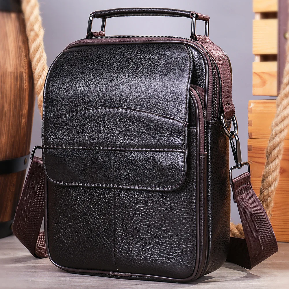 New Vintage Men's Single-shoulder Bag - Large Capacity Casual Small Crossbody Bag - Multi-functional Business Crossbody Bag