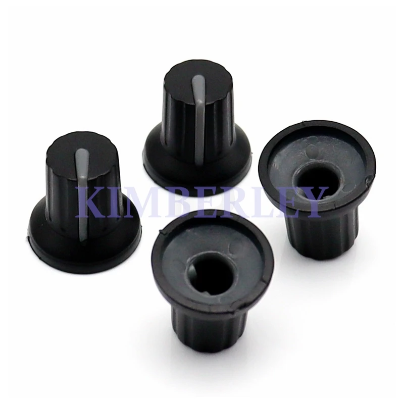 20PCS Rubber Half Shaft Knob Code Switch Adjustment Cap D-axis Potentiometer Knob Cap Plastic Soft Rubber Knob Cap