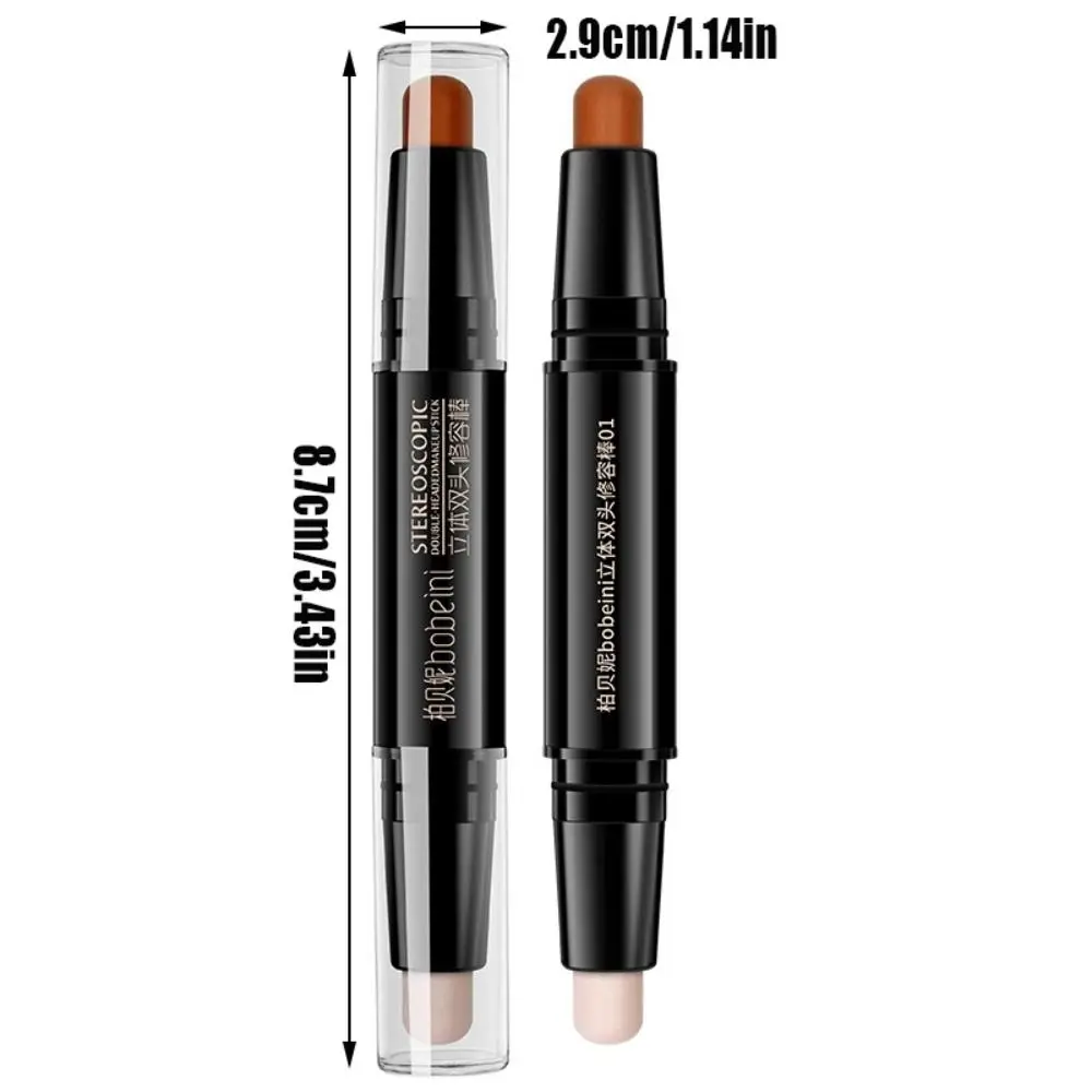 Hochwertiger doppelköpfiger V-Gesichtskonturierungsstift, Gesichts-Make-up, langlebiger 2-in-1-Concealer-Stift mit hoher Nase und Brücke