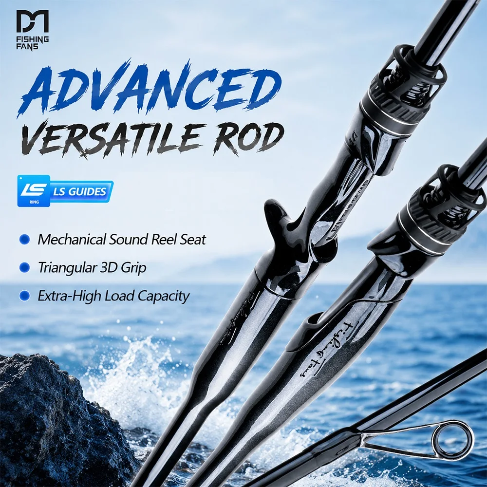 

FISHINGFANS Rod L ML M LS Guide Spinning Casting Bass Pike Catfish Rod Trouts Perch 30T carbon Fishing Rod