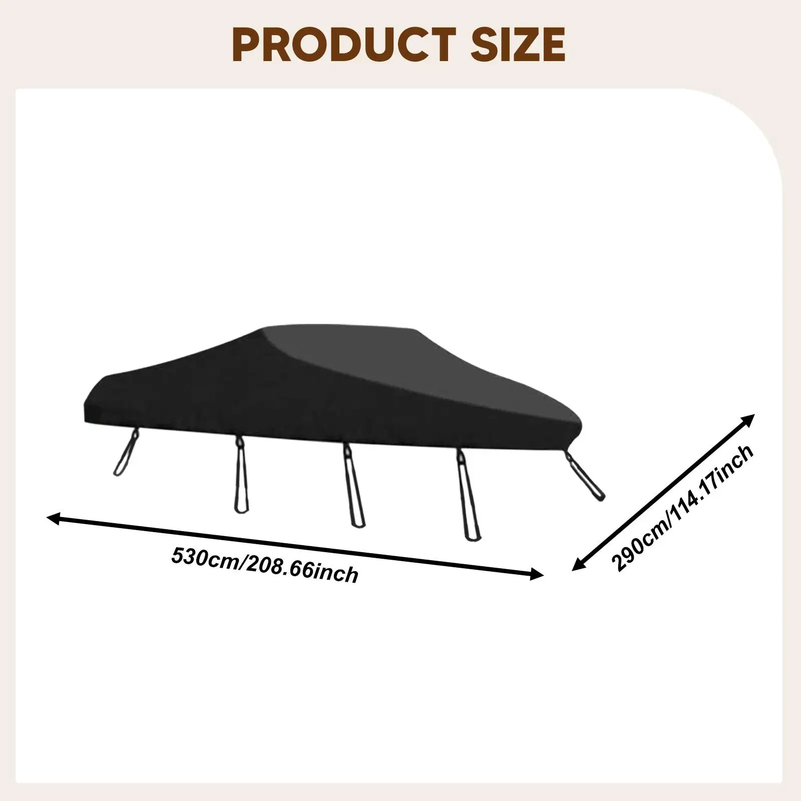 Boat Protection Cover Heavy Duty Waterproof Oxford Easy Install Sunproof Accessories for Ski Boat