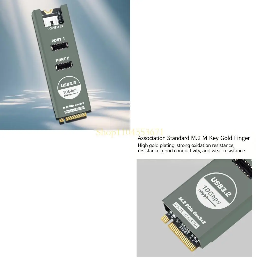 Best Seller Compactly M.2 NVMe PCIe Card With Double 10G Port and Anti Corrosion Aluminum Housing